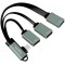 LogiLink UA0361 Hub USB 3.1 Gen1 vers 5 Gbps avec fiche coudee a  90° vers 2 Ports USB 2.0 (Type A) et 1 Port USB 3.0 (Type A)