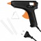 LogiLink WZ0051 Mini pistolet a  colle chaude 20 W Ideal pour le bricolage (do it yourself) Travaux avec pied Couleur : noir Ave