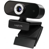 LogiLink UA0371 Webcam USB Full HD avec Microphone pour des appels video Nets sur Skype/Google Meet/FaceTime/FB Messenger etc.