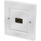 LogiLink AH0017 - Prise Murale HDMI avec 1 x HDMI High Speed avec raccord Ethernet (Femelle/Femelle) en Blanc