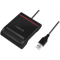 LogiLink CR0047 Lecteur de Carte d'identite Intelligent USB 2.0 pour Carte IC/ID pour Windows et Mac OS Catalina 10.15 ou Versio
