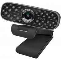 LogiLink UA0378 Webcam HD USB avec Objectif Grand Angle 100° et Double Microphone antibruit avec Mise au Point Manuelle pour vid