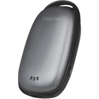 LogiLink Powerbank PA0264 - Chauffe-Mains avec 4000 mAh et Chauffage Double Face : Trois reglages de temperature reglables, Gris