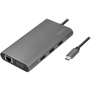 UA0383 Station d'accueil USB 3.2 (Gen 1) avec 10 Ports et PD (Power Delivery) 100 W, 1 USB-C (PD) / 3 USB 3.0 / 1 HDMI / 1 VGA /