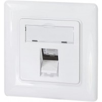 LogiLink Professional LogiLink NK4053 Boitier encastrable pour 1 Module Keystone Compatible Design Blanc Pur (RAL 9010)