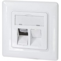LogiLink Professional LogiLink NK4054 Boitier encastrable pour 2 modules Keystone Blanc Pur (RAL 9010)