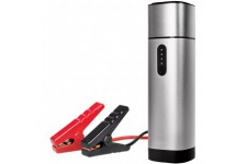 LogiLink Batterie Externe PA0266 - 1000 mAh - Aide au demarrage de Voiture avec cable de Serrage - 2 Ports USB A - Gris metal