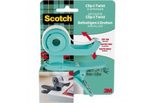 Scotch 90104 Distributeur pour ruban adhesif C&T Vert menthe, 1 rouleau inclus, 19 mm x 8,89 m