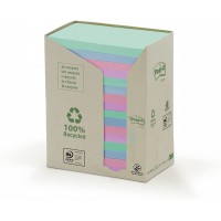 Post-it Notes recyclees couleur pastel 76x127 mm - Tour de 16 blocs