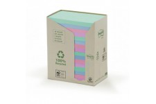 Post-it Notes recyclees couleur pastel 76x127 mm - Tour de 16 blocs