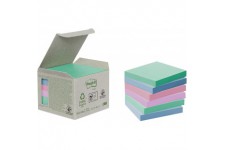 Post-it - BP259 - Note recyclee - 76 x 76 mm - Tour de 6 blocs - Pastel Assorties