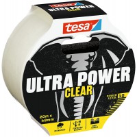 tesa Ultra Power Clear Ruban de Reparation Transparent pour des Reparations Invisibles - Resistant aux Intemperies et Dechirable