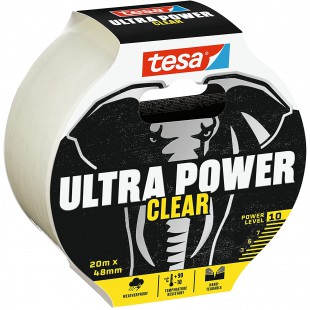 tesa Ultra Power Clear Ruban de Reparation Transparent pour des Reparations Invisibles - Resistant aux Intemperies et Dechirable