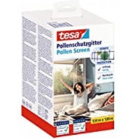 tesa Ecran Anti-Pollen Transparent pour les Allergies - Pour Fenetres S'ouvrant vers l'Interieur - Decoupable, avec Bande Auto-A