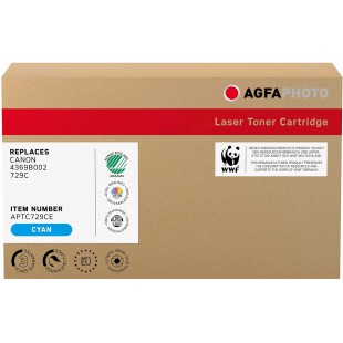 AgfaPhoto Tonerpartner Toner Laser equivalent de Canon 4369B002 729C Cyan Capacite 1000 Pages