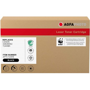 AgfaPhoto Toner Laser equivalent de Canon 3482B002 724HBK 12500 Pages Noir