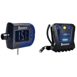 Michelin 009526 Controleur Pression avec Usure Pneus et Michelin 009519 Compresseur Digital 12 V