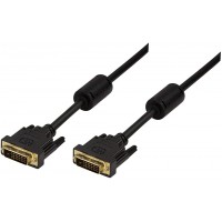 LogiLink CD0001 Cable DVI en ferrite core Dual Link Male/Male 2 m Noir