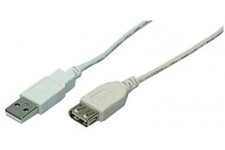 LogiLink CU0012 Cable USB 2.0 Male/femelle 5 m Gris