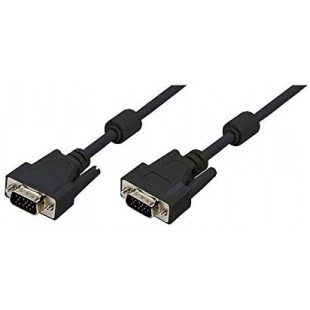 LogiLink CV0016 Cable VGA en ferrite core Male/Male Double Blindage 10 m Noir