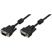 LogiLink CV0017 Cable VGA en ferrite core Male/Male Double Blindage 15 m Noir