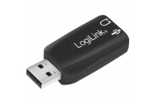LogiLink UA0053 Adaptateur acoustique USB 2.0 Noir