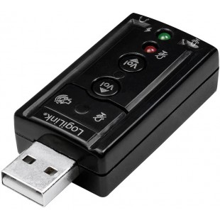 LogiLink UA0078 Adaptateur acoustique USB 2.0 Noir