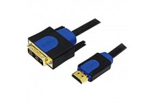 LogiLink CHB3103 Cable HDMI V1.4 avec Ethernet vers DVI Male/Male 3 m + Colour box avec Logo Noir