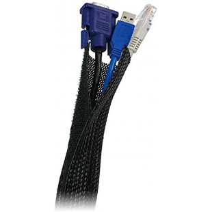 LogiLink FlexWrap Pochette de cable 1,8 m Noir