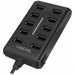 LogiLink UA0125 Hub USB 2.0 10 Ports 3,5 A Noir