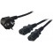 LogiLink CP101 Cable d'alimentation Schuko-C13 1,50 m Noir