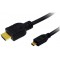 LogiLink CH0032 Cable HDMI V1.4 avec Ethernet 19-pin A Male/D Male 2 m Noir