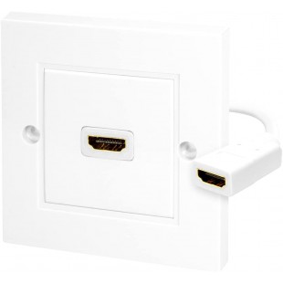 LogiLink AH0014 Adaptateur HDMI WALL PLATE, HDMI 1 port Blanc
