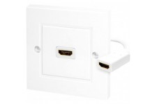 LogiLink AH0014 Adaptateur HDMI WALL PLATE, HDMI 1 port Blanc