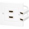 LogiLink AH0015 Adaptateur douille HDMI 2 ports Blanc