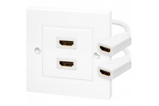 LogiLink AH0015 Adaptateur douille HDMI 2 ports Blanc