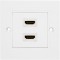 LogiLink AH0015 Adaptateur douille HDMI 2 ports Blanc