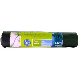 Sacs poubelle Secolan 120 l - âœ“ Resistants âœ“ 100% recyclables - 1 rouleau/10 pieces