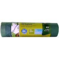 1 x 15  mulleimerbeutel avec Zugband 60 l vert