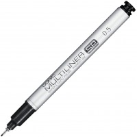 Multiliner SP Black 0,5 mm Feutre a  pointe fine en aluminium avec encre pigmentee noire impermeable pour croquis, dessins et il