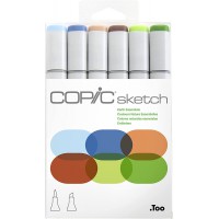 COPIC Set 6 Couleurs Nature Essentielles SKST6-EARTH