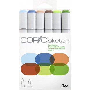 COPIC Set 6 Couleurs Nature Essentielles SKST6-EARTH