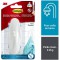 Command Grand Crochet Design Plastique Blanc avec Languettes Resistantes a  l'Eau, 1 Grand Crochet Blanc 2 Languettes, 2,3 kg