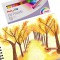 Pentel huile Pastel Set, Black/Blue/Brown/Green/Grey/Orange/Pink/Purple/Red/White, Pack of 16