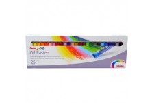 Pentel PHN-25U - Boite de 25 Pastels a  l'huile couleurs assorties