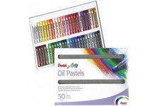 Pentel PHN Pastels a  l'huile Boite de 50 couleurs