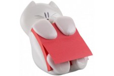 Post-it Distributeur de notes repositionnables en devidoir avec Motif Chat Blanc