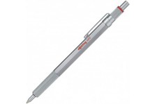 600 Stylo Bille, Pointe Moyenne, Encre Noir, Corps Argente, Rechargeable