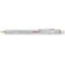 800 Stylo Bille, Pointe Moyenne, Encre Bleue, Corps Argente, Rechargeable