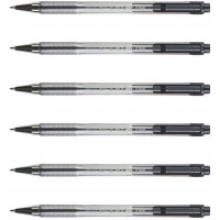 PILOT Lot de 6 Stylos Bille Retractable BPS-Matic Pointe Fine Noir